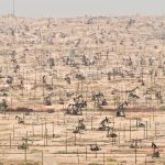 Depleting oil fields are yet another symptom of ecological overshoot as seen at the Kern River Oil Field in California (Image: Mark Gamba/Corbis)