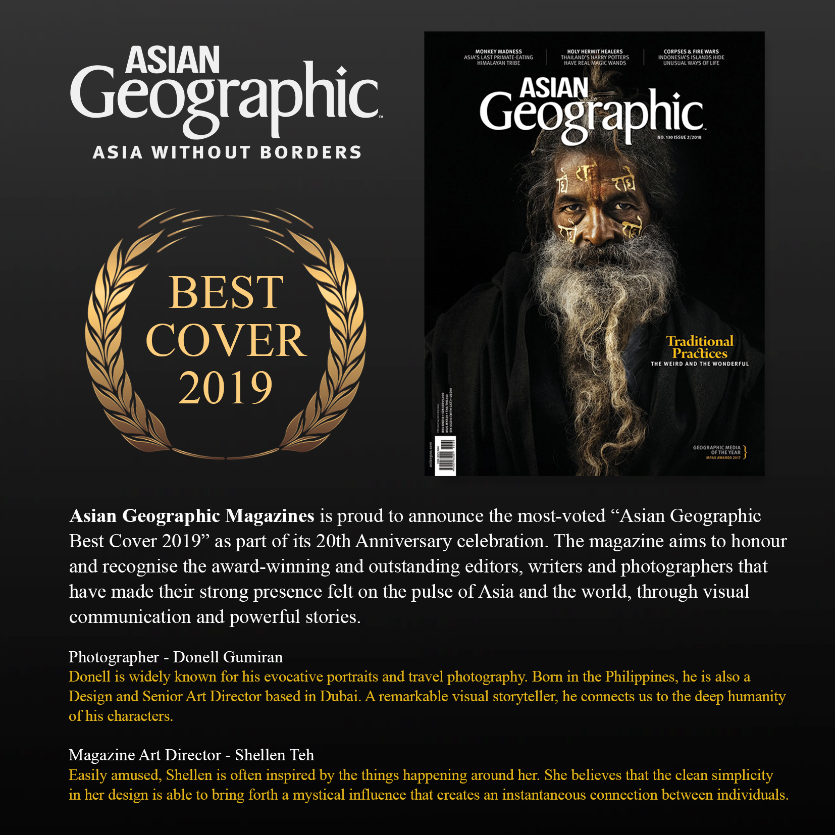 Asian Geographic Best Cover 2019 Donell Gumiran and Shellen Teh